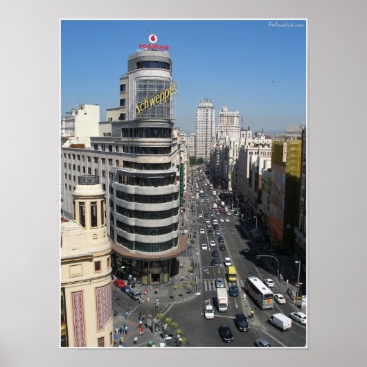 Gran Via Madrid Poster (Voorkant)