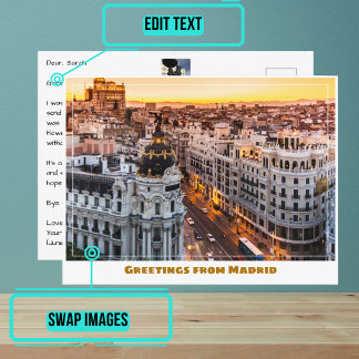 Gran Via Madrid Spanje Modern Briefkaart