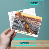 Gran Via Madrid Spanje Modern Briefkaart