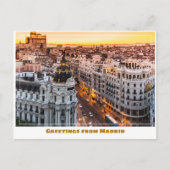 Gran Via Madrid Spanje Modern Briefkaart (Voorkant)
