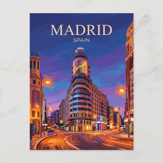 Gran Vía Spanje Briefkaart (Voorkant)