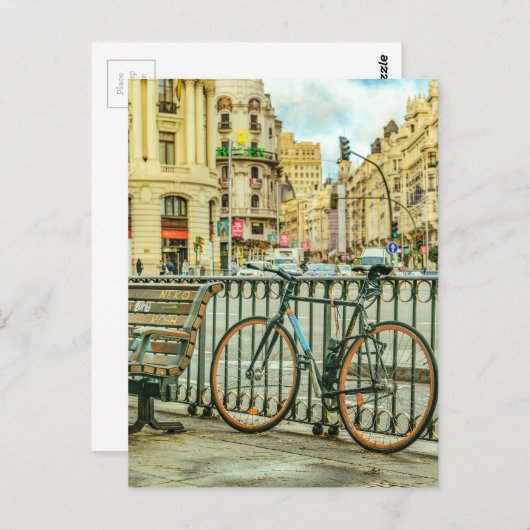 Gran Via Street, Madrid, Spanje Briefkaart (Voorkant / Achterkant)