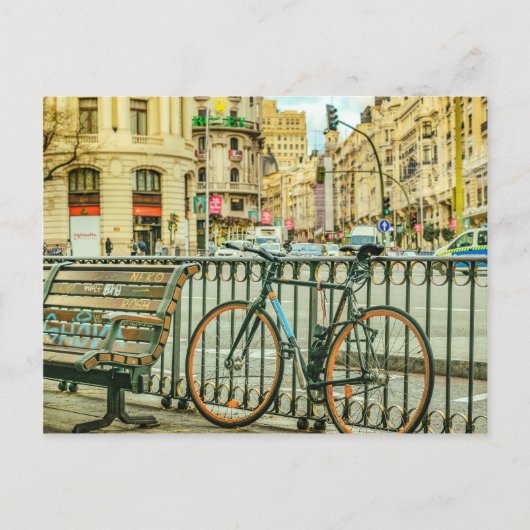 Gran Via Street, Madrid, Spanje Briefkaart (Voorkant)