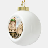 Gran Via Street, Madrid, Spanje Keramische Bal Ornament (Rechts)