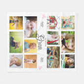 Gran We houden van je gepersonaliseerde harten Mod Fleece Deken (Voorkant (Horizontaal))