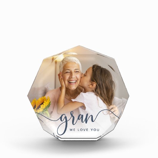 Gran We houden van je | Grandma Script Overlay Fotoblokken (Voorkant)
