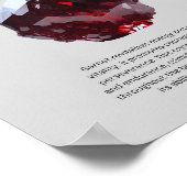 Granaat Crystal Betekenis Poster (Hoek)