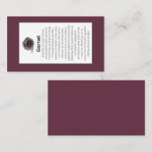 Granaat Crystal Betekenis Sieraden Display Edelste Visitekaartje (Voorkant / Achterkant)