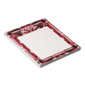 Granaat Edelsteen gevoerd gepersonaliseerd Notitieblok (Schuin)