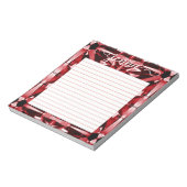 Granaat Edelsteen gevoerd gepersonaliseerd Notitieblok (Linkerzijde)