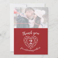 Granaat edelsteen hart jubileum 2 jaar foto