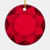 Granaat Edelsteen / Jewel Graphic Afbeelding Keramisch Ornament (Voorkant)