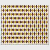 Granaat en Goud Classic Argyle Diamond Pattern Cadeaupapier (Vlak)
