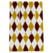 Granaat en Goud Classic Argyle Diamond Pattern Medium Cadeauzakje (Achterkant)