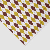 Granaat en Goud Classic Argyle Diamond Pattern Tissuepapier (Detail)