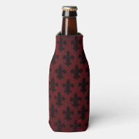 Granaat en zwart koninklijk fleur de lis patroon