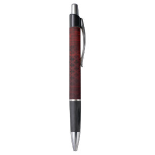 Granaat en zwart koninklijk fleur de lis patroon pen