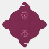 Granaat hart 2e huwelijksverjaardag op maat rood bedankdoosjes (Ongevouwen)