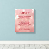 Granaat - Januari geboortesteen gedicht kunst canv Canvas Afdruk (Insitu (Houten vloer))
