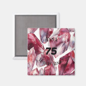 Granaat Januari Verjaardag Jubileum Custom Magnet (Voorkant / Achterkant)