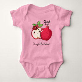 🍎Granaatappel & Apple met aangepaste tekst Romper