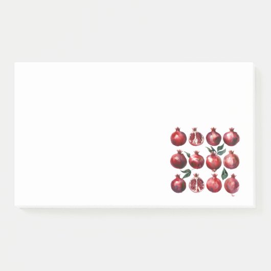 Granaatappel Aquarel Kunst Post-it® Notes (Voorkant)