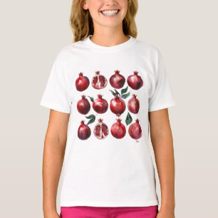 Granaatappel Aquarel Kunst T-shirt
