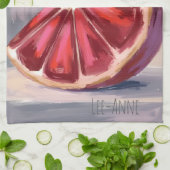 Granaatappel aquarel op gestructureerde achtergron theedoek (Gevouwen)