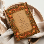 granaatappel Art Nouveau bruiloft Save The Date