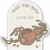  granaatappel Bewaar de aangepaste sticker voor da (Voorkant)