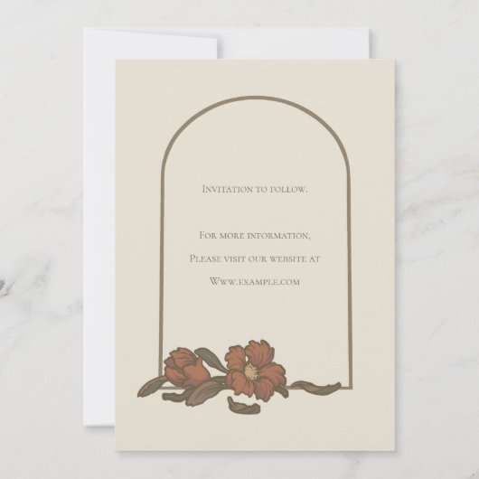 Granaatappel Bewaar de Datumkaart Save The Date (Achterkant)