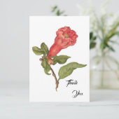  granaatappel bloei illustratie bedankkaart (Staand voorkant)