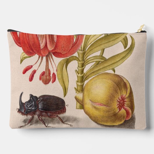 Granaatappel Bloem, Fruit en neushoorn Kever Etui (Achterkant)