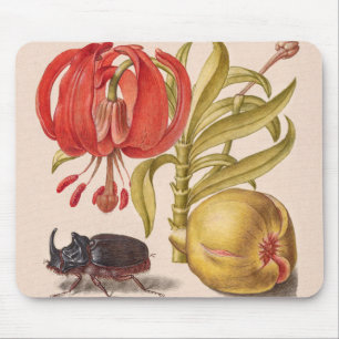 Granaatappel Bloem, Fruit en neushoorn Kever Muismat