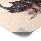 Granaatappel Bloem, Fruit en neushoorn Kever Poster (Hoek)