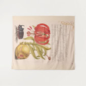 Granaatappel Bloem, Fruit en neushoorn Kever Wandkleed (Voorkant (horizontaal))