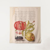 Granaatappel Bloem, Fruit en neushoorn Kever Wandkleed (Voorkant)