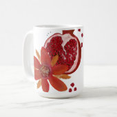 Granaatappel Bloem Koffiemok (Voorkant links)