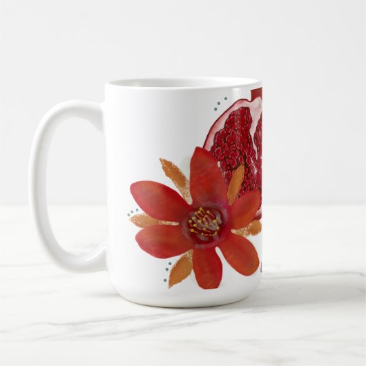 Granaatappel Bloem Koffiemok (Links)