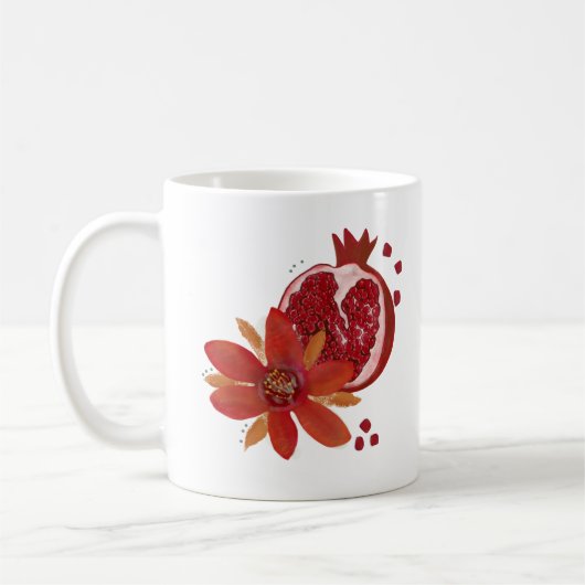 Granaatappel Bloem Koffiemok (Links)