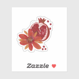 Granaatappel Bloem Sticker