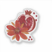 Granaatappel Bloem Sticker (Voorkant)