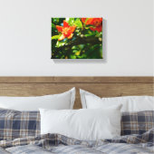 Granaatappel bloemen canvas afdruk (Insitu (Slaapkamer))