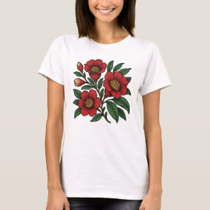 Granaatappel bloemen  stijl grafisch ontwerp t-shirt