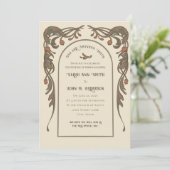 granaatappel booguitnodiging kaart (Staand voorkant)