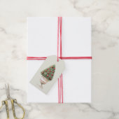 Granaatappel Boom Kerstmis Cadeaulabel (Met Touw)