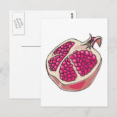 granaatappel briefkaart (Voorkant / Achterkant)