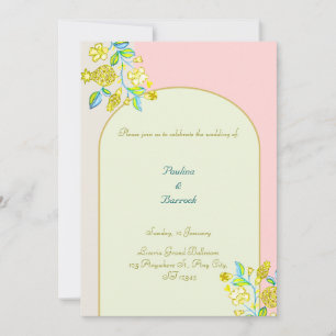 granaatappel bruiloft uitnodiging