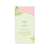 granaatappel bruiloft uitnodiging etiket (Voorkant)