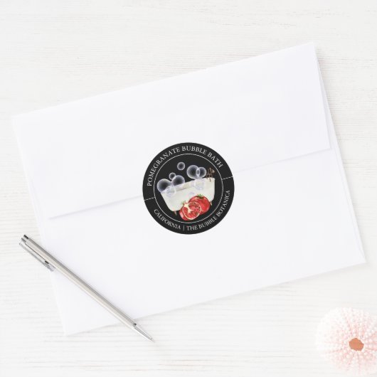 Granaatappel Bubble Bath label (Envelop)